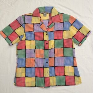90s Checkerboard Top- S
